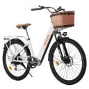 Stadt-Elektrofahrrad mit Step-Thru-Rahmen und vorderem Korb, 26 Zoll Räder, 36V 10Ah Batterie, 250 W Motor 3