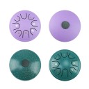 Stahl Tongue Drum 11,5 cm 8-Ton Mini Handpan Musikinstrument mit Schlägeln Tamburin Entspannungsdrum mit Zubehör 5