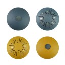 Stahlzungen Trommel 11,5 cm 8-tönig Mini Handpan Musikinstrument mit Schlägel, Tamburin, Entspannungstrommel mit Zubehör 3