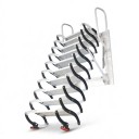 Stahovací půdní schody 2,5 m Nástěnný teleskopický žebřík Šířka 60 a 70 cm Ocelová konstrukce Bílý Na půdu i balkon 1