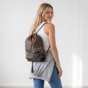 Stahovací vak na záda 43 x 34 cm Maskáčový batoh so šnúrkami z oxfordu Ľahký športový pytel Unisex Na posilovňu výlety aj cestovanie 2