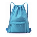 Stahovací vak na záda 44 x 33 cm Voděodpudivý nylonový batoh s kapsou na zip Unisex Do posilovny školy i na výlety 20