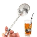 Stainless Steel Ball Infuser for Loose Tea with Long Handle One-Press Opening Size 18 x 5 cm For Brewing Tea in a Cup or Glass 2