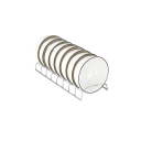 Stainless Steel Bowl Drainer 30.5 x 2.5 x 10.5 cm with 3.5 cm Spacing Silver Metal Stand Kitchen Organiser 2