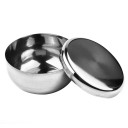 Stainless Steel Bowl with Lid 10.5 cm Silver Practical Bowl for Food Storage and Transport 1
