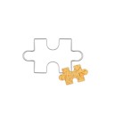 Stainless Steel Cookie Cutter in the Shape of a Puzzle 2