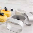 Stainless Steel Oval Baking Mould Reusable Cake Baking Mould Oval Cake Mould Made of Stainless Steel 6.4 x 4.2 x 2.3 cm 10 pcs 1