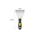 Stainless Steel Scraper for Filler 20.3 × 10 cm Wide Painter's Trowel with Ergonomic Handle Black Yellow Tool for Cleaning and Surface Preparation 3
