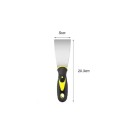 Stainless Steel Scraper for Filler 20.3 × 5 cm Painter's Trowel with Ergonomic Handle Black Yellow Construction Tool for Surface Cleaning 3
