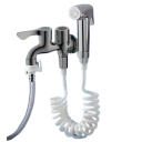 Stainless Steel Tap with Double Outlet and Control G1/2 1/2" Bidet Tap with Two Outlets Bathroom Accessories for Home 4