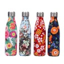 Stainless Steel Travel Bottle with Floral Design 16