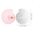 Stål spiralutskärningsmall blomma 10,5×11,5 cm cutting dies för tillverkning av pappersblommor scrapbooking DIY skapande 2