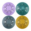 Stål tongue drum 11,5 cm 8-ton mini handpan musikinstrument med klubba tamburin avslappningstrumma med tillbehör 5