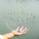 Stalen krabbenkooi 62 cm Stevige krabbenval gemaakt van 20 stalen draden Duurzame metalen constructie Effectieve krabbenvangst Eenvoudig te gebruiken in zowel zoet als zout water 2