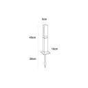 Stâlp de grădină LED 40 cm cu vârf pentru pământ 7 W IP65 Rezistent la apă 85–265 V Aluminiu și acril Lumină caldă 3000 K Pentru gazon 4