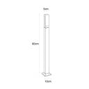 Stâlp de grădină LED 80 cm cu bază pentru șuruburi 7 W IP65 Rezistent la apă 85–265 V Aluminiu și acrilic Lumină albă 6000 K Pentru curte 3