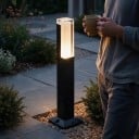 Stâlp de grădină LED 80 cm cu vârf pentru pământ 7 W IP65 Rezistent la apă 85–265 V Aluminiu și acril Lumină caldă 3000 K Pentru gazon 2