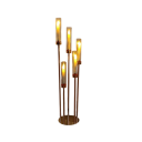 Stâlp de lumânare cu 5 brațe 108 cm Lumânare metalică cu cilindri acrilici Decorativă aurie pentru masă pentru decorarea nunților și decorarea 2