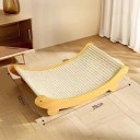 Stâlp de zgâriat pentru pisici din lemn, dimensiunea S, 39x32 cm. Pat de dormit și stâlp de zgâriat din sisal durabil. Design stabil, antiderapant. 2