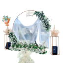 Stâlp metalic circular 180 cm arc de nuntă cadru rotund pentru baloane decorațiuni pentru nunți petreceri aniversare și evenimente festive 8