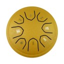 Stålplåttrumma 11,5 cm 8-ton mini handpan musikinstrument med klubbor tamburin avslappnande trumma med tillbehör 9