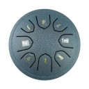 Stålplåttrumma 11,5 cm 8-ton mini handpan musikinstrument med klubbor tamburin avslappnande trumma med tillbehör 1