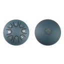 Stålplåttrumma 11,5 cm 8-ton mini handpan musikinstrument med klubbor tamburin avslappnande trumma med tillbehör 2
