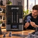 Stampante 3D a resina 298 x 164 x 300 mm Pannello LCD monocromatico Volume di stampa 14,7 l Schermo touch e disco USB Finitura nera 5