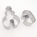 Stampi natalizi 3D per pan di zenzero in piedi Set da 8 pezzi Albero di Natale pupazzo di neve renna e slitta Acciaio inossidabile Per la cottura 3