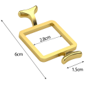 Pečetă 28 x 6 cm pentru ștampile de 2,5 cm Ștampilă din alamă aurie pentru sigilarea cu ceară a plicurilor și anunțurilor 2