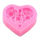 Stampo in silicone a forma di cuore con fiori 2