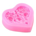 Stampo in silicone a forma di cuore con fiori 4
