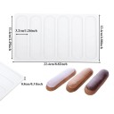 Stampo in silicone per biscotti e dolci 12,4 × 22,4 cm bianco, stampo multi-cavità per dessert allungati e dolci fatti in casa 4