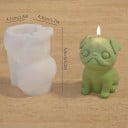 Stampo in silicone per candela a forma di bulldog francese 4,3 x 5,6 cm Stampo per la produzione di candele, saponi, cioccolato e decorazioni 2
