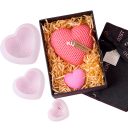 Stampo in silicone per candela a forma di cuore 6,9 x 7,7 cm Forma media con rilievo Produzione artigianale di candele Cottura Cioccolato Sapone 2