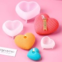 Stampo in silicone per candela a forma di cuore 6,9 x 7,7 cm Forma media con rilievo Produzione artigianale di candele Cottura Cioccolato Sapone 3