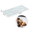 Stampo in silicone per decorazioni rotonde per torte 136 x 303 mm silicone flessibile blu chiaro stampo per dolci e decorazioni 2