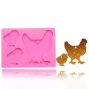 Stampo in silicone per gallina e pulcini 1