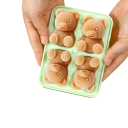 Stampo in silicone per ghiaccio a forma di orsetto 14,5×11 cm Ciotola carina per congelatore Fabbricatore di ghiaccio flessibile Silicone 4