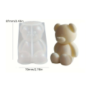 Stampo in silicone per la produzione di sapone 8,7 x 7 cm Grande orsetto Fai da te sapone Candele Resina colata 2