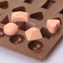 Stampo in silicone per praline di cioccolato Mix 6 forme Produzione domestica di dolci Cottura Praline Ghiaccio Colate in cera Antiaderente 3