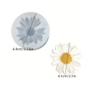Stampo in silicone per sapone rotondo diametro 6,9 cm motivo fiori margherita per la produzione di sapone, candele, cere e getti decorativi 2