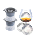 Stampo per ghiaccio in silicone 109×79×85 mm 2 pezzi Grande forma rotonda per ghiaccio per whisky Utensile da cucina per congelamento veloce 4