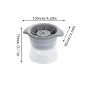 Stampo per ghiaccio in silicone 109×79×85 mm 2 pezzi Grande forma rotonda per ghiaccio per whisky Utensile da cucina per congelamento veloce 5