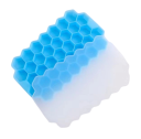Stampo per ghiaccio in silicone 20,5×12,5 cm Fabbricatore di ghiaccio ad alta capacità con coperchio Plastica alimentare Stampo per cubetti 4