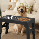 Stând ajustabil pentru boluri 44 x 24 x 8 cm Două boluri din inox 20 x 6,6 cm Hrănitor pentru animale de companie Hrănire confortabilă 2
