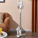 Stând de metal pentru aspirator 40,5 x 24 x 15,3 cm Suport vertical pentru aspirator cu tijă Suport de depozitare universal Alb 2