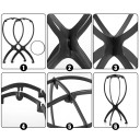 Stând de perucă pliabil și portabil 33,5 x 17,3 x 17,3 cm Ajustabil, din plastic, rezistent pentru utilizare acasă și în salon 2