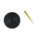 Standaard met naald voor het balanceren van vliegwielen en het tijdelijk vasthouden van componenten tijdens horlogereparaties, basisdiameter 3,4 cm, hoogte 0,8 cm 2