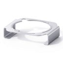 Ständer für Mac mini M4 und M4 Pro mit Wärmeableitung rutschfester Halter mit erhöhtem Sockel und Belüftungsöffnung silber für den Tisch 1